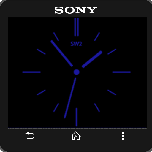 Blue Style clock widget LOGO-APP點子