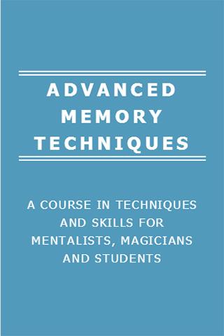 ADVANCED MEMORY TECHNIQUES