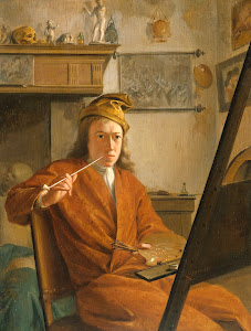 RIJKS: Aert Schouman: Portrait of a Painter, perhaps the Artist Himself 1730
