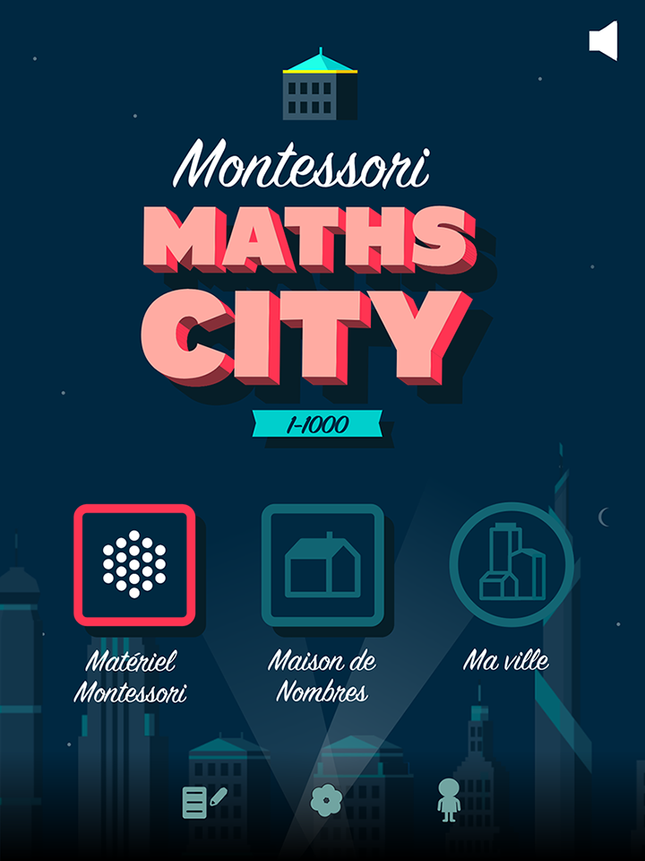 Android application Montessori Math City screenshort