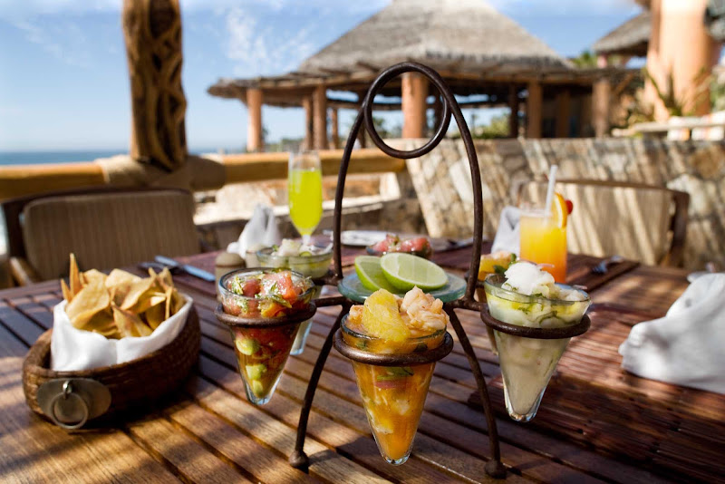 Hungry yet? Five types of ceviche and chips in Cabo.