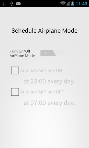 Schedule Airplane Mode