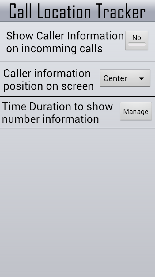 Mobile Number Call Tracker - screenshot