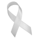 White Awareness Ribbon Clock