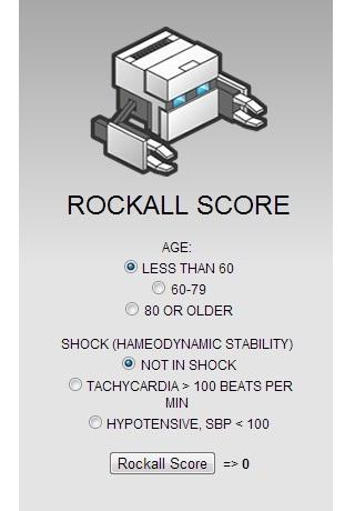 Rockall Score Screen 1