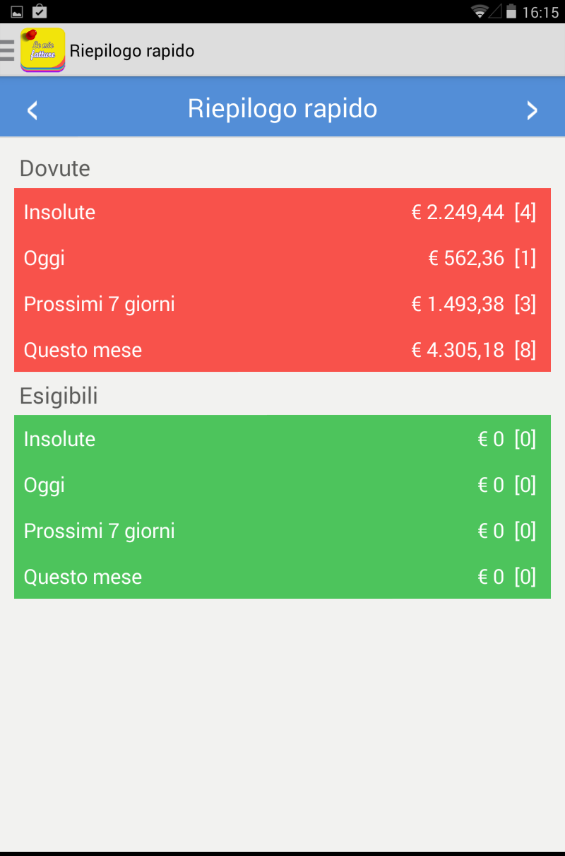 Android application myBills lite - Bills Manager screenshort
