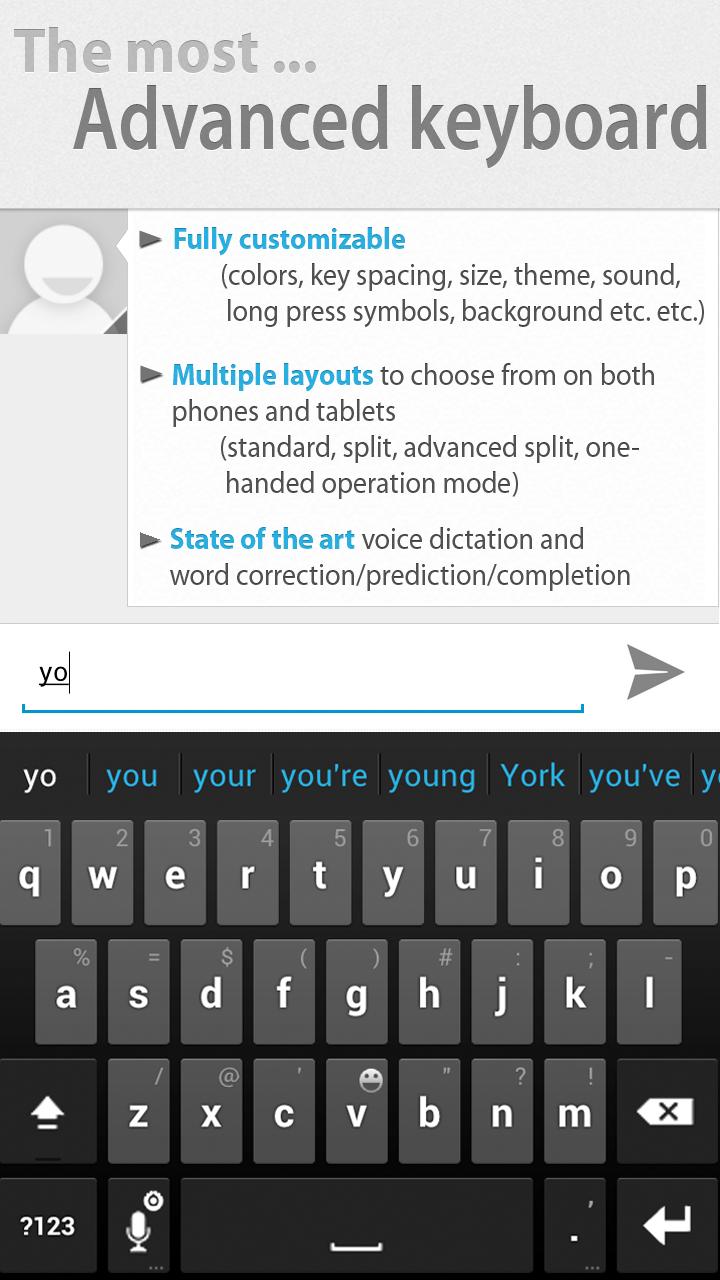 Android application Thumb Keyboard screenshort