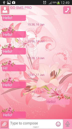 免費下載娛樂APP|GO SMS Proのピンクの花 app開箱文|APP開箱王