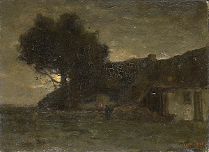 RIJKS: Théophile de Bock: A Sheepfold at Nightfall 1904