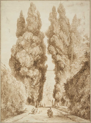 Cypress Avenue at the Villa d`Este in Tivoli, 1774