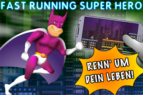 Android application Fast Running Super Hero screenshort