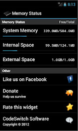 Memory Status Widget by CodeSwitch poster 2