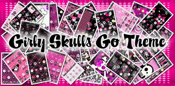 Girly Skulls Go Launcher Theme Apk