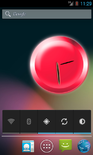 Red Analog Clock Widget