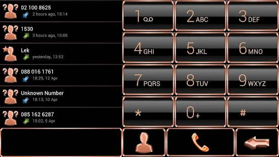 exDialer GlassMetalFrameBOrang