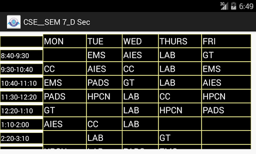 【免費教育App】SASTRA  SOC TIMETABLE-APP點子