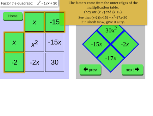 Factor Quadratic Trinomials