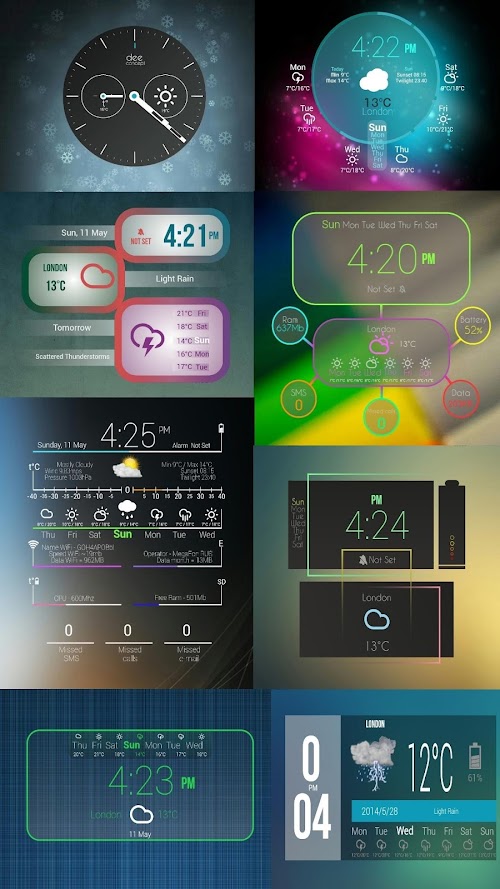 Android application Weather MegaPack Zooper screenshort
