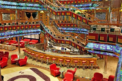 Costa Fortuna's centrally located atrium is a popular gathering spot.