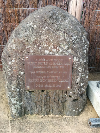 Auckland Zoo Education Centre Opening Plaque