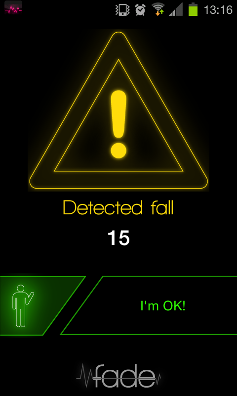    Fade: fall detector- screenshot  