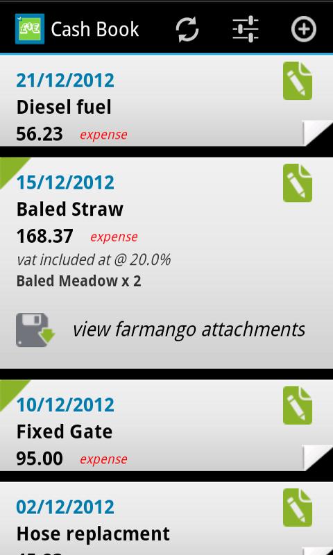 Cash Book - screenshot