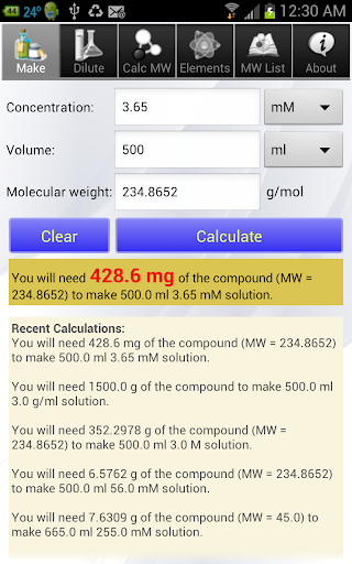 Solution Calculator Pro