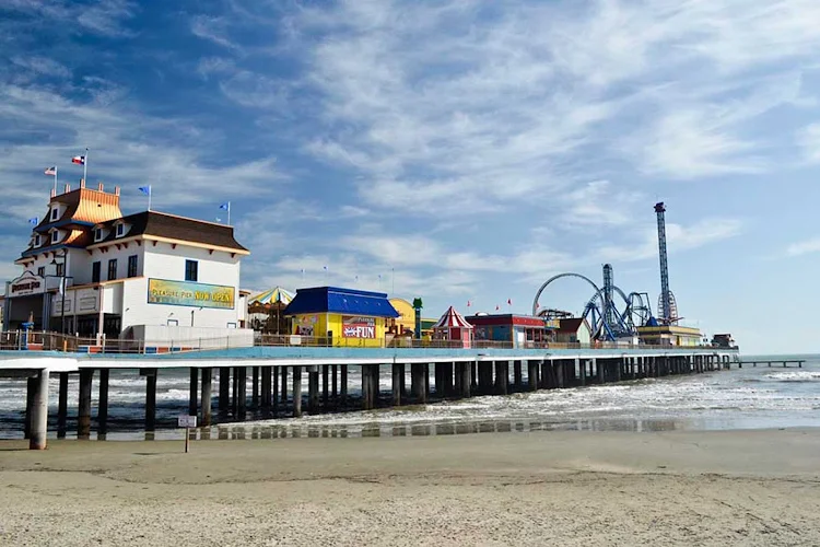 The Pleasure Pier in Galveston, Texas.