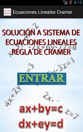 Solución a Ecuaciones lineales