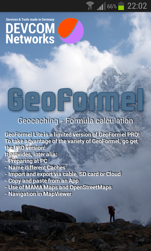    GeoFormel Lite - 4 Geocaching- screenshot  