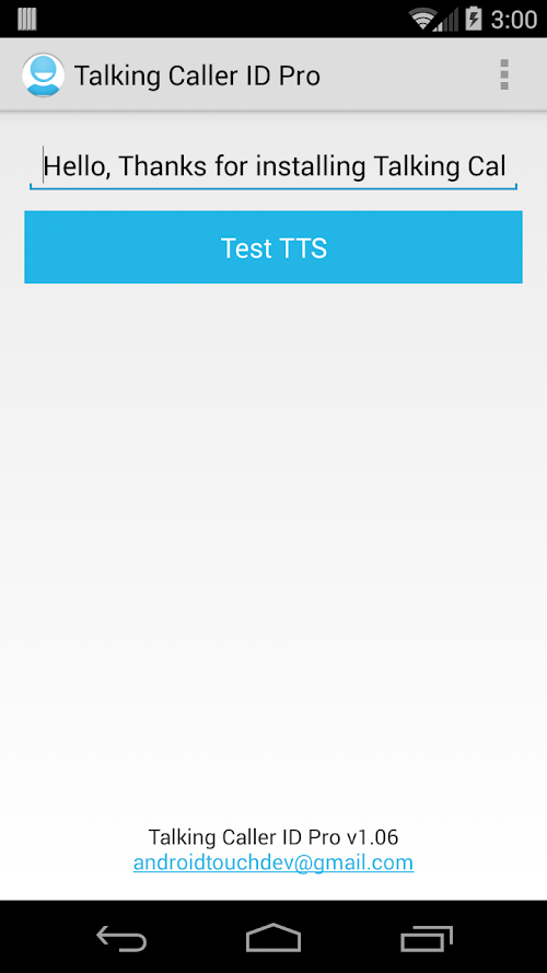 Android application Talking Caller ID Pro screenshort