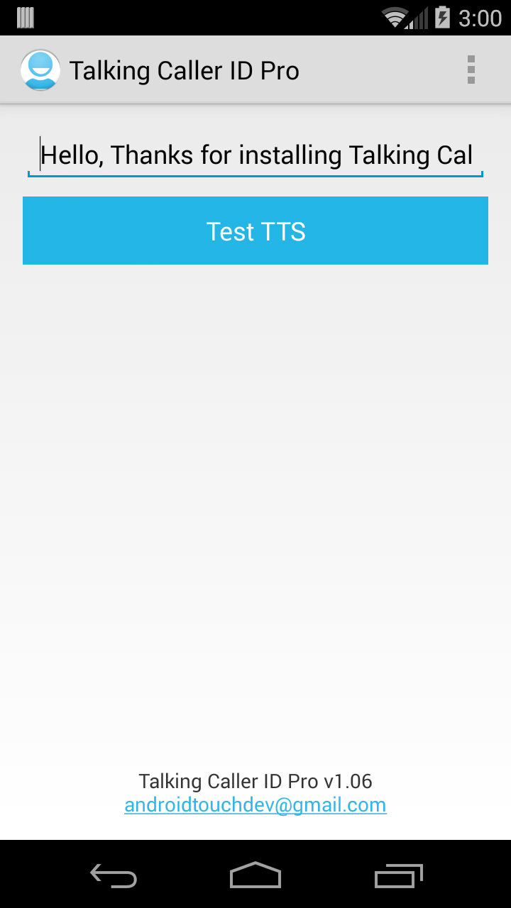 Talking Caller ID Pro Screen 1