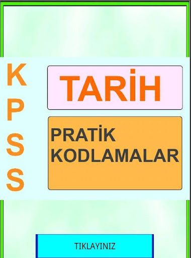 KPSS Tarih Kodlamalar