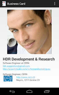 Android application Business Card screenshot