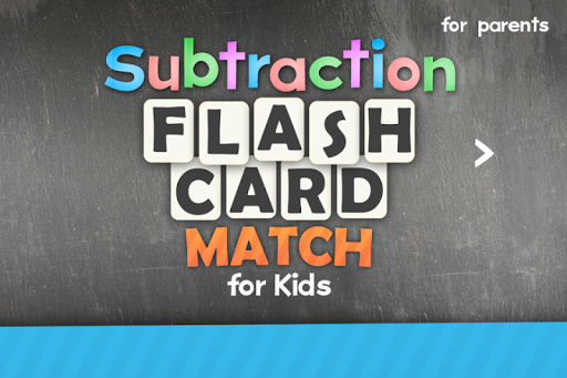 Subtraction Flash Card Kids