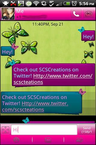 GO SMS - Glitter Butterfly