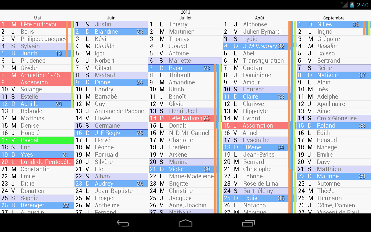 Le Calendrier - Android Apps on Google Play