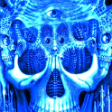 Blue Glowing Skull LWP logo