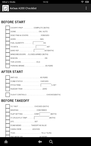 Airbus A330 Checklist NoAds