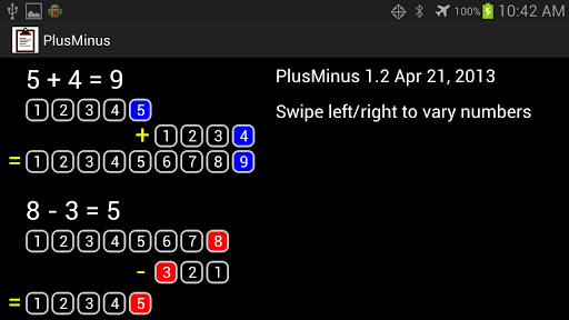 PlusMinus: calculator for kids