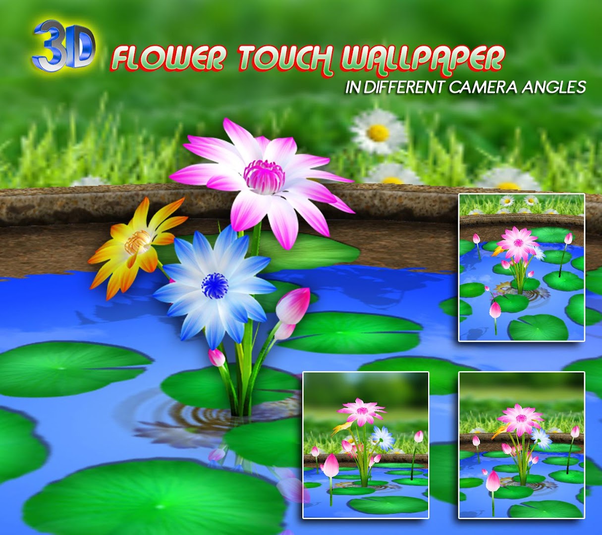 3D Flowers Touch Wallpaper Google Play Store Revenue Download