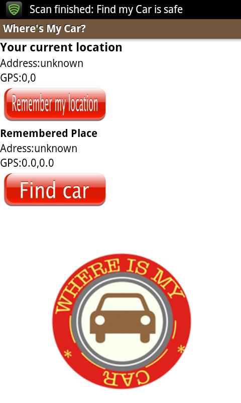 Find my car(old) Screen 3