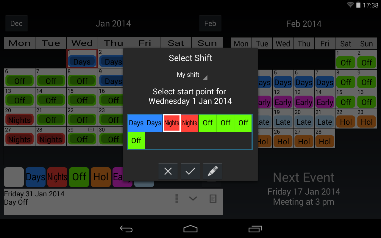 Shift work calendar android apps on google play