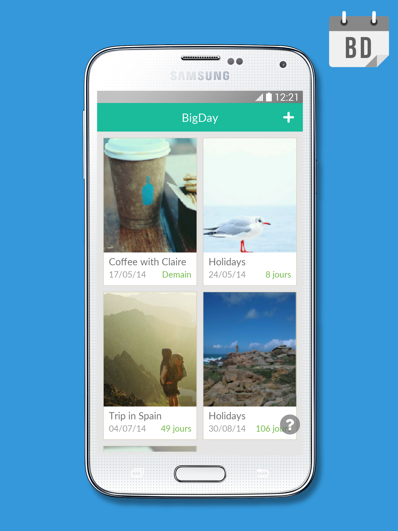 Android application BigDay - Event Countdown screenshort