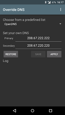 Override DNS (a DNS changer) 5.2.2-0-ge301302 Final APK