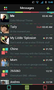 Go SMS Theme Color Minimal