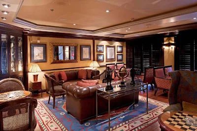 The classy Connoisseur Club is the place to unwind aboard the Crystal Symphony.