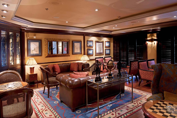 The classy Connoisseur Club is the place to unwind aboard the Crystal Symphony.