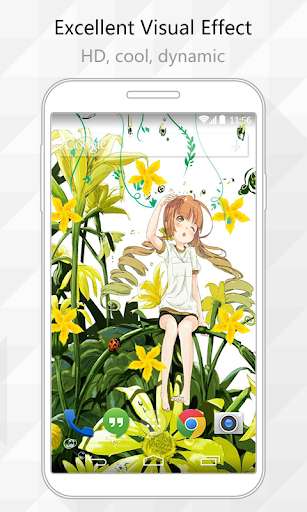 Flowers Girl Live Wallpaper