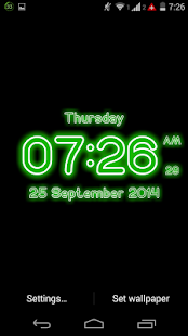 download Neon Digital Clock LWP free